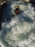 Kayaker on the Iron Curtain Class 5 Rapids on the Shoshone River Photographie
