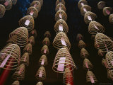 Spirals of Incense Burning in a Buddhist Temple in Kuala Lumpur Photographic Print