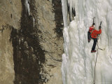 Ice Climber Tackling the Formation Known as Animal Rights Activist Photographie