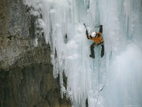Ice Climber Tackling the Ro-Sham-Bo Formation Photographie