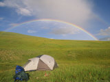 Rainbow Arcs over a Campsite on a Mongolian Steppe Photographic Print