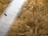 Man Descends Majlis Al Jinn Cave Photographic Print