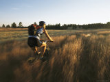 Young Woman Mountain Biking on the Centennial Trail Photographie