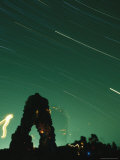 The Silhouette of Knapps Castle during a Meteor Shower Photographic Print