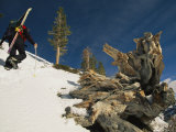 Man Spring Skiing-Ski Mountaineering Photographic Print by Kate Thompson