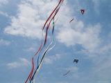 Train of Kites Flies at the Jockeys Ridge Kite Festival Photographic Print