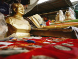 Statues and Other Mao Souvenirs for Sale in a Shaoshan Market Photographic Print by Justin Guariglia