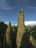Rock Climber Ascending the Rock Formation Cerberus Photographie