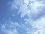 Blue Sky and Puffy White Clouds Photographic Print