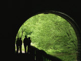 People Stand at the Edge of the Paw Paw Tunnel Photographic Print