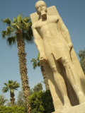 A Colassal Statue of Ramses Ii Photographic Print