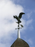 A Sparrow Perched on an Eagle-Shaped Weather Vane Photographic Print by Darlyne A. Murawski