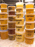 Plastic Containers of Honey are Sold at a Food Market Photographic Print