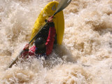 Whitewater Kayaker Playing in Big Whitewater Photographic Print