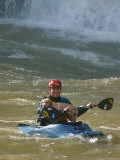 Kayaker and His Puppy Going for a Paddle Photographic Print by Skip Brown