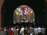 Tourists Enter the Forbidden City Photographic Print