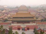 Rooftops and a Gate of the Forbidden City Seen from Coal Hill Park Photographic Print
