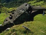 A Large Rock with Carved Steps Used by the Inca for Ceremonies Photographic Print by Gordon Wiltsie