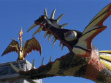 Colorful Mythical Creature Sculptures Photographie