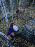 A Pair of Cyclists on Rimrock Trail in Black Hills National Forest Photographic Print by Bobby Model