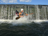 A Kayaker Pops up after Running a Small Dam on the Potomac River Photographic Print