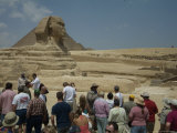 Tourists View the Great Sphinx Photographic Print