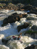 A Kayaker Strokes Hard off a Drop in the Great Falls of the Potomac Photographic Print