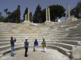 Tourists Photograph an Ancient Roman Theater Photographic Print by Richard Nowitz