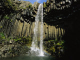 The Svartifoss Waterfall is Flanked by Basalt Columns Photographic Print