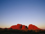 Twilight View of Rock Formations in Uluru National Park Photographic Print by Jason Edwards