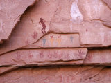 Ancient Pueblo-Anasazi Rock Art Depictions of People and Hands Photographic Print