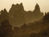 A Swarm of Mosquitoes Around Travertine Towers Near Lake Abbe Photographic Print