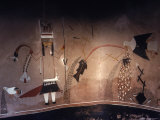 In a Restored Kiva, a Mural Painting Shows a Masked Kachina Spirit Photographic Print