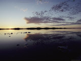Twilight Sky Reflected on the Surface of Lake Gairdner after a Storm Photographie