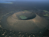 A Lake Inside a Volcano Crater South of Lake Abbe Photographic Print