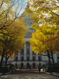 The Wisconsin State Capitol Surrounded by Lush Amber Fall Foliage Photographic Print