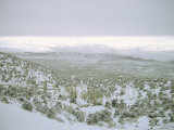 Snow Covers the Desert and Mountains near Pioche, Nevada Photographic Print by Sam Abell
