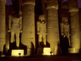 The Large Statues and Columns That Guard the Temple of Luxor Photographic Print by Stephen St. John