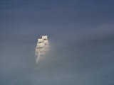 The Tall Ship USCG Eagle Sails in a Sea of Fog off Cape Cod, Massachusetts Photographie