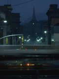 Train Whizzes by a Cumberland Street Crossing, Cumberland, Allegheny County, Maryland Photographic Print by James L. Stanfield