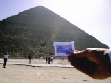 The Visitor Ticket and Great Pyramid of Cheops Also Called Khufu Lámina fotográfica