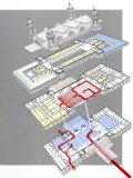 Map of 1907 Main Building at Ellis Island Photographic Print by William H. Bond
