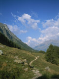 A Hiking Trail in the Engadin Valley Near Saint Moritz, Switzerland Photographic Print by Taylor S. Kennedy