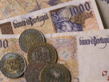 Portuguese Coins and Notes, Pre-Euro Photographic Print