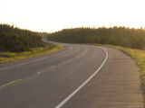 A Road Meanders and Winds Through a Forest on the Island at Sunset, Prince Edward Island, Canada Lámina fotográfica