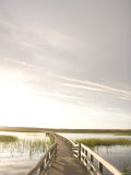 A Boardwalk on a Bright Clear Day, Prince Edward Island National Park, Canada Lámina fotográfica