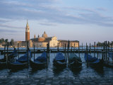 A View of the San Giorgio Maggiore Church and Moored Gondolas Photographic Print by Taylor S. Kennedy