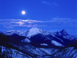 Full Moonrise over Cloudcroft Peaks, Glacier National Park, Montana, USA Photographic Print by Chuck Haney
