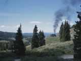 A Steam Engine Chugs into La Manga Pass in Colorado Lámina fotográfica A Steam Engine Chugs into La Manga Pass in Colorado Lámina fotográfica