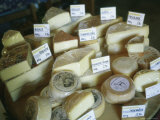 Cheeses Offered for Sale at a Cheese Factory Photographic Print